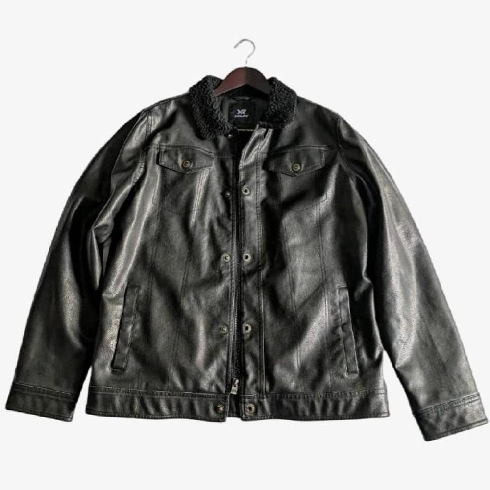 X-Ray Genuine Leather Jacket (L) – Sherpa Interior